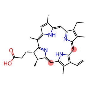 (2S)-8-Vinyl-13-ethyl-2,3-dihydro-3α,7,12,17,20-pentamethyl-21H,23H-porphyrin-2-propionic acid