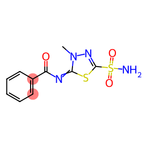 N-(4,5-Dihydro-4-methyl-2-sulfamoyl-1,3,4-thiadiazol-5-ylidene)benzamide