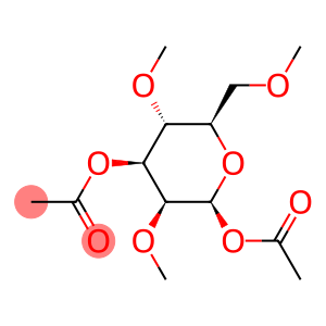2-O,4-O,6-O-Trimethyl-β-D-mannopyranose 1,3-diacetate