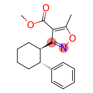 4-Isoxazolecarboxylicacid,5-methyl-3-(2-phenylcyclohexyl)-,methylester,trans-(9CI)