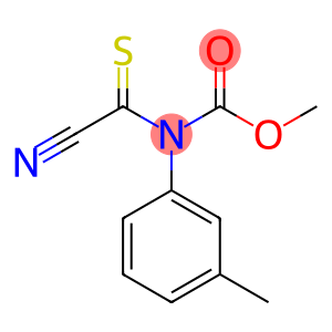 Carbamic  acid,  (cyanothioxomethyl)(3-methylphenyl)-,  methyl  ester  (9CI)