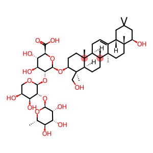 β-D-Glucopyranosiduronic acid, (3β,4β,22β)-22,23-dihydroxyolean-12-en-3-yl O-6-deoxy-α-L-mannopyranosyl-(1→2)-O-α-L-arabinopyranosyl-(1→2)-