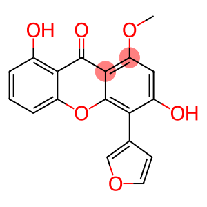 9H-Xanthen-9-one, 4-(3-furanyl)-3,8-dihydroxy-1-methoxy-