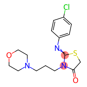 4-Thiazolidinone, 2-[(4-chlorophenyl)imino]-3-[3-(4-morpholinyl)propyl]-