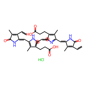 3-(2-((Z)-(3-(2-羧乙基)-4-甲基-5-((Z)-(3-甲基-5-氧代-4-乙烯基-1,5-二氢-2H-吡咯-2-亚基)甲基)-2H-吡咯-3-亚基)甲基)-4-甲基-5-((Z)-(4-甲基-5-氧代-3-乙烯基-1,5-二氢-2H-吡咯-2-亚基)甲基)-1H-吡咯-3-基)丙酸二盐酸盐