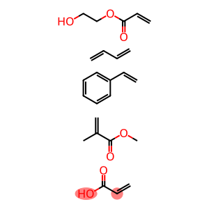 2-Propenoic acid, 2-methyl-, methyl ester, polymer with 1,3-butadiene, ethenylbenzene, 2-hydroxyethyl 2-propenoate and 2-propenoic acid