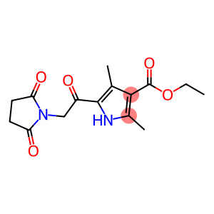 1H-Pyrrole-3-carboxylic acid, 5-[2-(2,5-dioxo-1-pyrrolidinyl)acetyl]-2,4-dimethyl-, ethyl ester