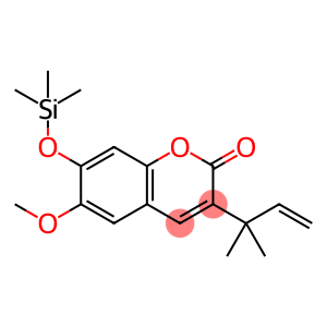 2H-1-Benzopyran-2-one, 3-(1,1-dimethyl-2-propen-1-yl)-6-methoxy-7-[(trimethylsilyl)oxy]-