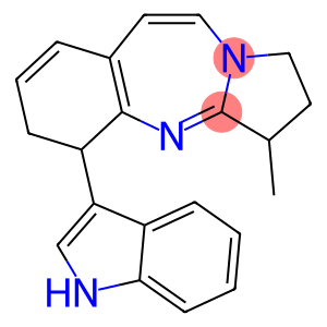 1H-Pyrrolo[2,1-b][1,3]benzodiazepine, 2,3,5,6-tetrahydro-5-(1H-indol-3-yl)-3-methyl-