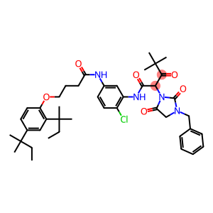 N-[5-[[4-[2,4-Bis(1,1-dimethylpropyl)phenoxy]-1-oxobutyl]amino]-2-chlorophenyl]-α-(2,2-dimethyl-1-oxopropyl)-2,5-dioxo-3-(phenylmethyl)-1-imidazolidineacetamide