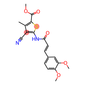 methyl 4-cyano-5-{[3-(3,4-dimethoxyphenyl)acryloyl]amino}-3-methyl-2-thiophenecarboxylate