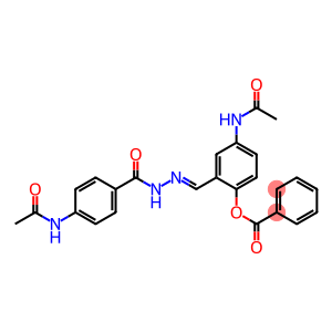 Benzoic acid 4-(acetylamino)-2-[[2-[4-(acetylamino)benzoyl]hydrazono]methyl]phenyl ester