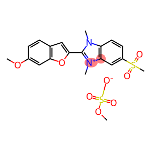 1h-benzimidazolium, 2-(6-methoxy-2-benzofuranyl)-1,3-dimethyl-5-(methylsulfonyl