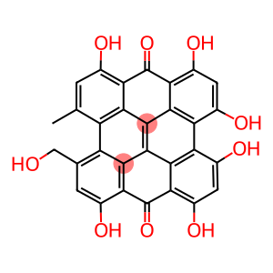 Phenanthro(1,10,9,8-opgra)perylene-7,14-dione, 1,3,4,6,8,13-hexahydroxy-10-(hydroxymethyl)-11-methyl-, stereoisomer
