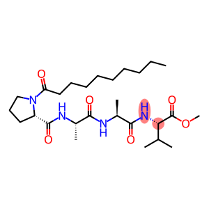 L-Valine, N-[N-[N-[1-(1-oxodecyl)-L-prolyl]-L-alanyl]-L-alanyl]-, methyl ester (9CI)