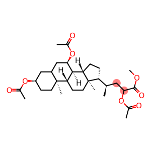 Cholan-24-oic acid, 3,7,23-tris(acetyloxy)-, methyl ester, (3α,7α)- (9CI)