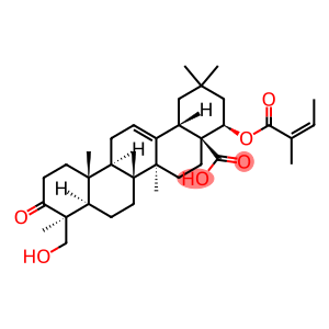 Olean-12-en-28-oic acid, 23-hydroxy-22-[[(2Z)-2-methyl-1-oxo-2-buten-1-yl]oxy]-3-oxo-, (4β,22β)-