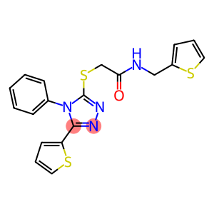 2-{[4-phenyl-5-(2-thienyl)-4H-1,2,4-triazol-3-yl]sulfanyl}-N-(2-thienylmethyl)acetamide