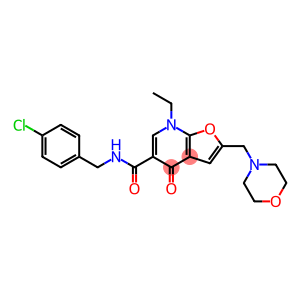 Furo[2,3-b]pyridine-5-carboxamide,  N-[(4-chlorophenyl)methyl]-7-ethyl-4,7-dihydro-2-(4-morpholinylmethyl)-4-oxo-