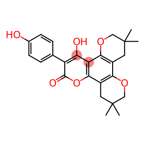 7,8,11,12-Tetrahydro-4-hydroxy-3-(4-hydroxyphenyl)-7,7,11,11-tetramethyl-2H,6H,10H-benzo[1,2-b:3,4-b':5,6-b'']tripyran-2-one