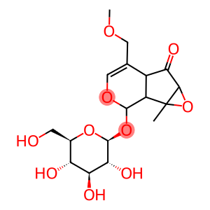 2-(β-D-Glucopyranosyloxy)-1a,1b,5a,6a-tetrahydro-5-methoxymethyl-1a-methyloxireno[4,5]cyclopenta[1,2-c]pyran-6(2H)-one