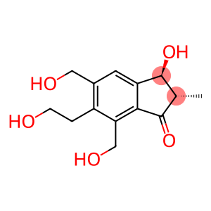 1H-Inden-1-one, 2,3-dihydro-3-hydroxy-6-(2-hydroxyethyl)-5,7-bis(hydroxymethyl)-2-methyl-, (2S,3S)-