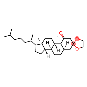 Cholestane-1,3-dione, cyclic 3-(1,2-ethanediyl acetal), (5β)- (9CI)