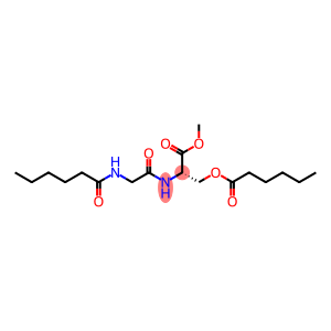 L-Serine, N-[N-(1-oxohexyl)glycyl]-, methyl ester, hexanoate (ester) (9CI)