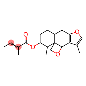 2-Methyl-2-butenoic acid 4,5,6,6a,7,10b-hexahydro-3,10-dimethyl-3H-oxete[2',3':4,4a]naphtho[2,3-b]furan-4-yl ester