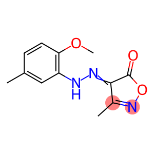 4,5-Isoxazoledione, 3-methyl-, 4-[2-(2-methoxy-5-methylphenyl)hydrazone]