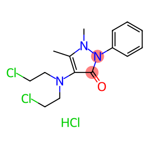 3H-Pyrazol-3-one, 4-[bis(2-chloroethyl)amino]-1,2-dihydro-1,5-dimethyl-2-phenyl-, hydrochloride (1:1)