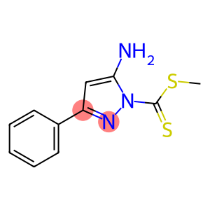 1H-Pyrazole-1-carbodithioic acid, 5-amino-3-phenyl-, methyl ester