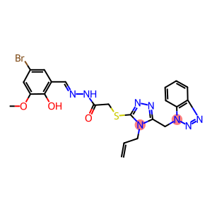 2-{[4-allyl-5-(1H-1,2,3-benzotriazol-1-ylmethyl)-4H-1,2,4-triazol-3-yl]sulfanyl}-N'-(5-bromo-2-hydroxy-3-methoxybenzylidene)acetohydrazide
