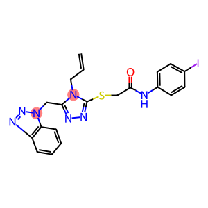 2-{[4-allyl-5-(1H-1,2,3-benzotriazol-1-ylmethyl)-4H-1,2,4-triazol-3-yl]sulfanyl}-N-(4-iodophenyl)acetamide