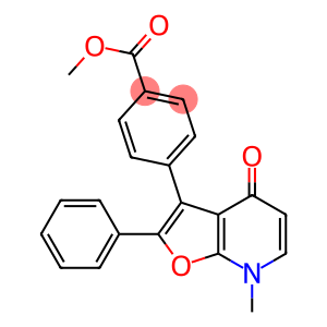 Benzoic  acid,  4-(4,7-dihydro-7-methyl-4-oxo-2-phenylfuro[2,3-b]pyridin-3-yl)-,  methyl  ester