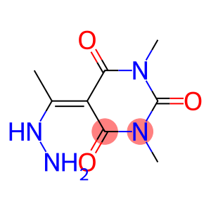 2,4,6(1H,3H,5H)-Pyrimidinetrione, 5-(1-hydrazinoethylidene)-1,3-dimethyl- (9CI)