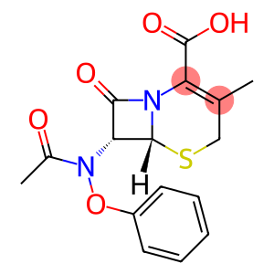 (6R-trans)-7-(acetylphenoxyamino)-3-methyl-8-oxo-5-thia-1-azabicyclo[4.2.0]oct-2-ene-2-carboxylic acid