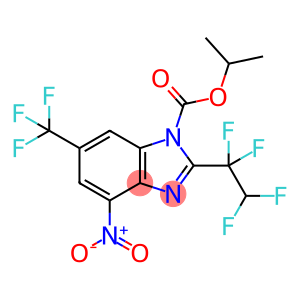 4-Nitro-2-(1,1,2,2-tetrafluoroethyl)-6-(trifluoromethyl)-1H-benzimidazole-1-carboxylic acid isopropyl ester