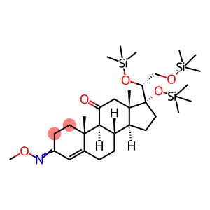Pregn-4-ene-3,11-dione, 17,20,21-tris[(trimethylsilyl)oxy]-, 3-(O-methyloxime), (20R)- (9CI)