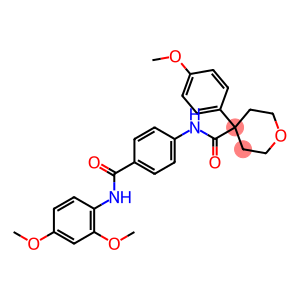 N-{4-[(2,4-dimethoxyanilino)carbonyl]phenyl}-4-(4-methoxyphenyl)tetrahydro-2H-pyran-4-carboxamide