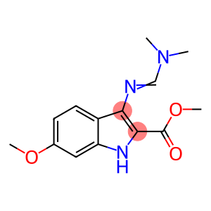3-{[(1E)-(二甲基氨基)亚甲基]氨基}-6-甲氧基-1H-吲哚-2-甲酸甲酯
