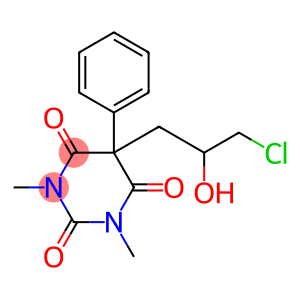 2,4,6(1H,3H,5H)-Pyrimidinetrione, 5-(3-chloro-2-hydroxypropyl)-1,3-dimethyl-5-phenyl-