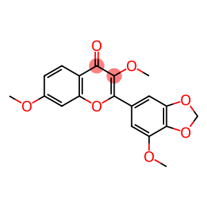 3,7-Dimethoxy-2-(7-methoxy-1,3-benzodioxole-5-yl)-4H-1-benzopyran-4-one