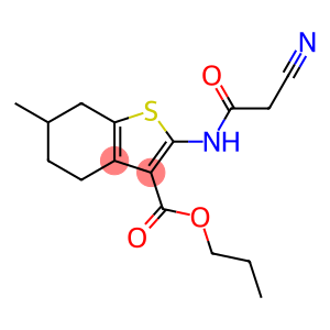 propyl 2-[(cyanoacetyl)amino]-6-methyl-4,5,6,7-tetrahydro-1-benzothiophene-3-carboxylate