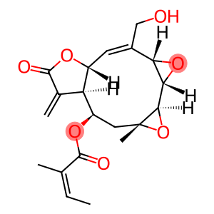 (Z)-2-Methyl-2-butenoic acid (1aR,1bS,2aS,3Z,4aR,7aR,8R,9aR)-1a,1b,2a,4a,6,7,7a,8,9,9a-decahydro-3-hydroxymethyl-9a-methyl-7-methylene-6-oxobisoxireno[5,6:7,8]cyclodeca[1,2-b]furan-8-yl ester