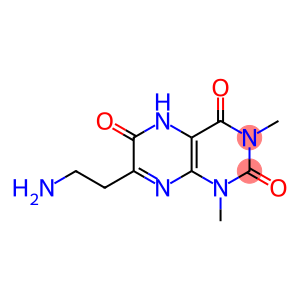 2,4,6(3H)-Pteridinetrione,  7-(2-aminoethyl)-1,5-dihydro-1,3-dimethyl-