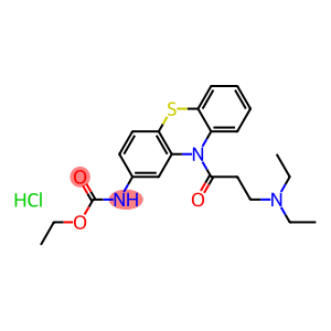 ethyl N-[10-(3-diethylaminopropanoyl)phenothiazin-2-yl]carbamate hydrochloride