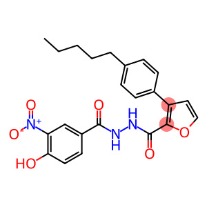 N'-(4-Hydroxy-3-nitrobenzoyl)-3-(4-pentylphenyl)-2-furohydrazide