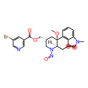 Ergoline-8-methanol, 10-methoxy-1-methyl-6-nitroso-, 5-bromo-3-pyridinecarboxylate (ester), (8β)-