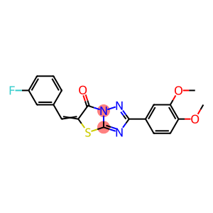 Thiazolo[3,2-b][1,2,4]triazol-6(5H)-one, 2-(3,4-dimethoxyphenyl)-5-[(3-fluorophenyl)methylene]-